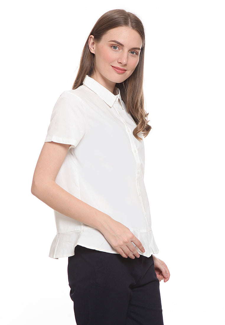Cotton peplum shirt