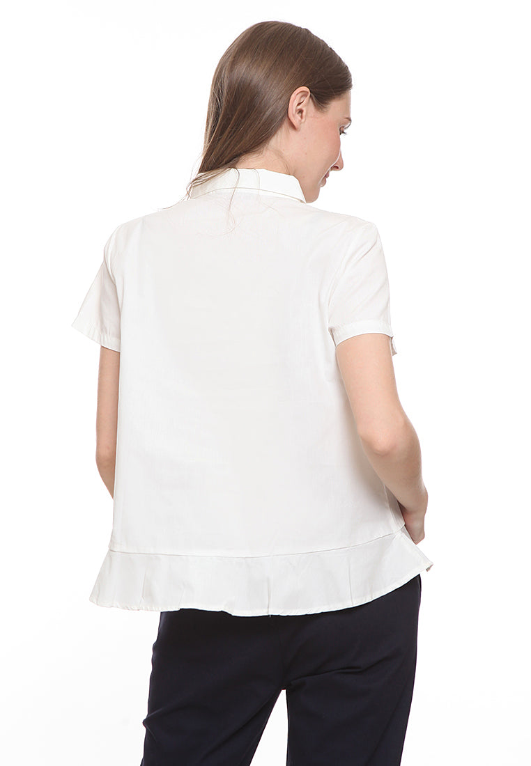 Cotton peplum shirt