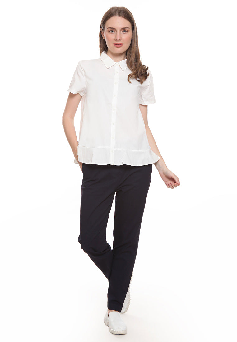 Cotton peplum shirt