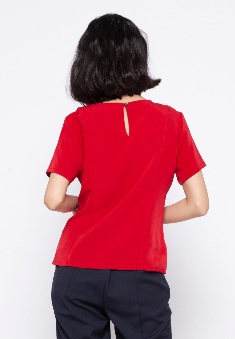 Blouse with Waistline Lacing