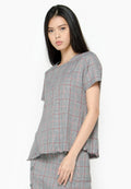 Blouse with Asymmetrical Side Drape