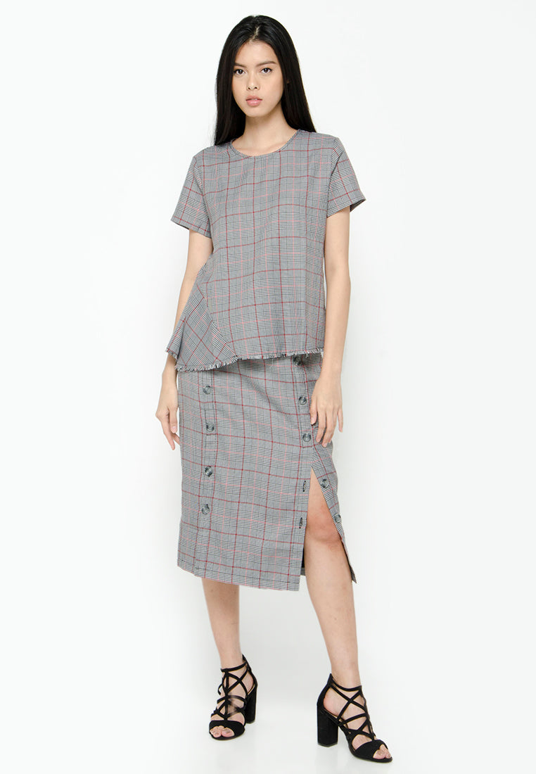 Blouse with Asymmetrical Side Drape