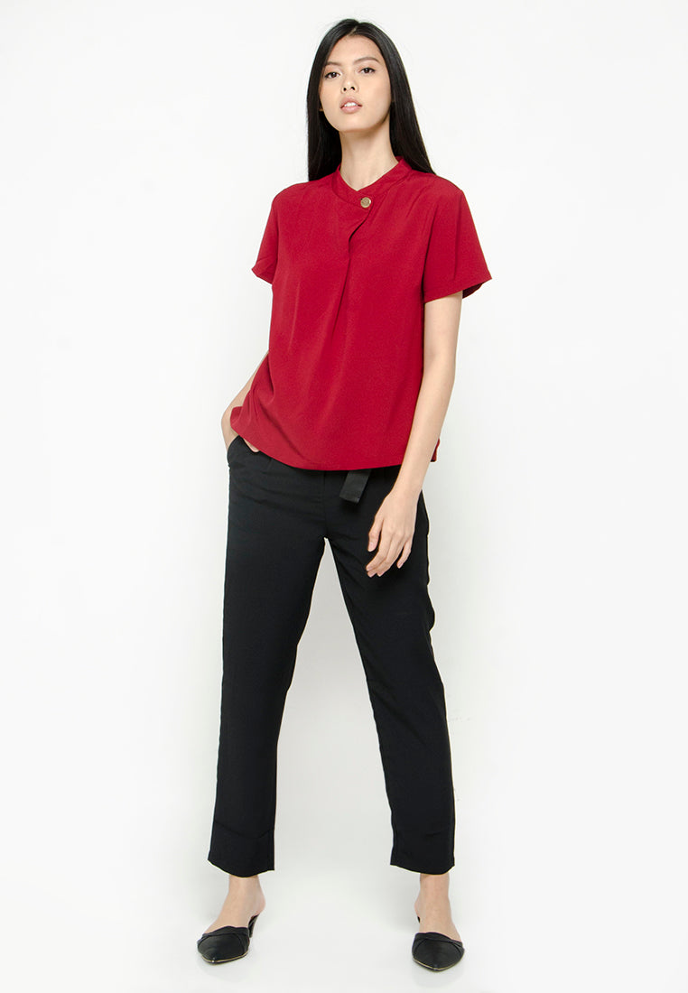 Buttoned Neck Blouse
