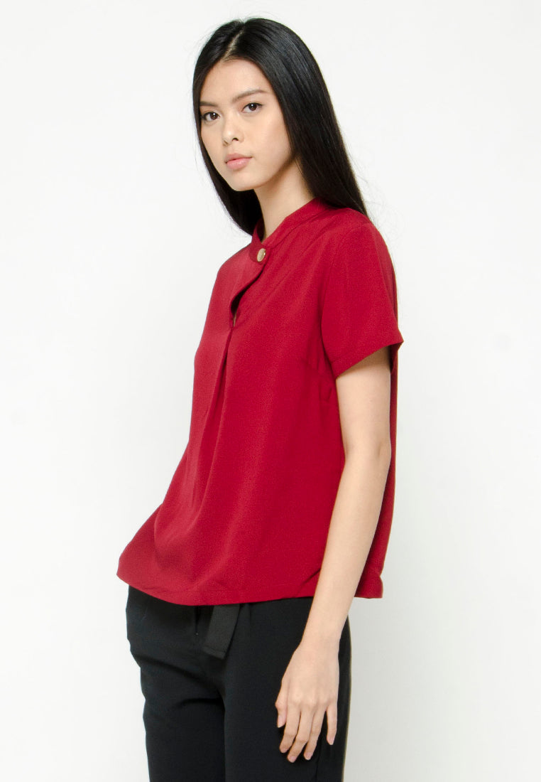 Buttoned Neck Blouse