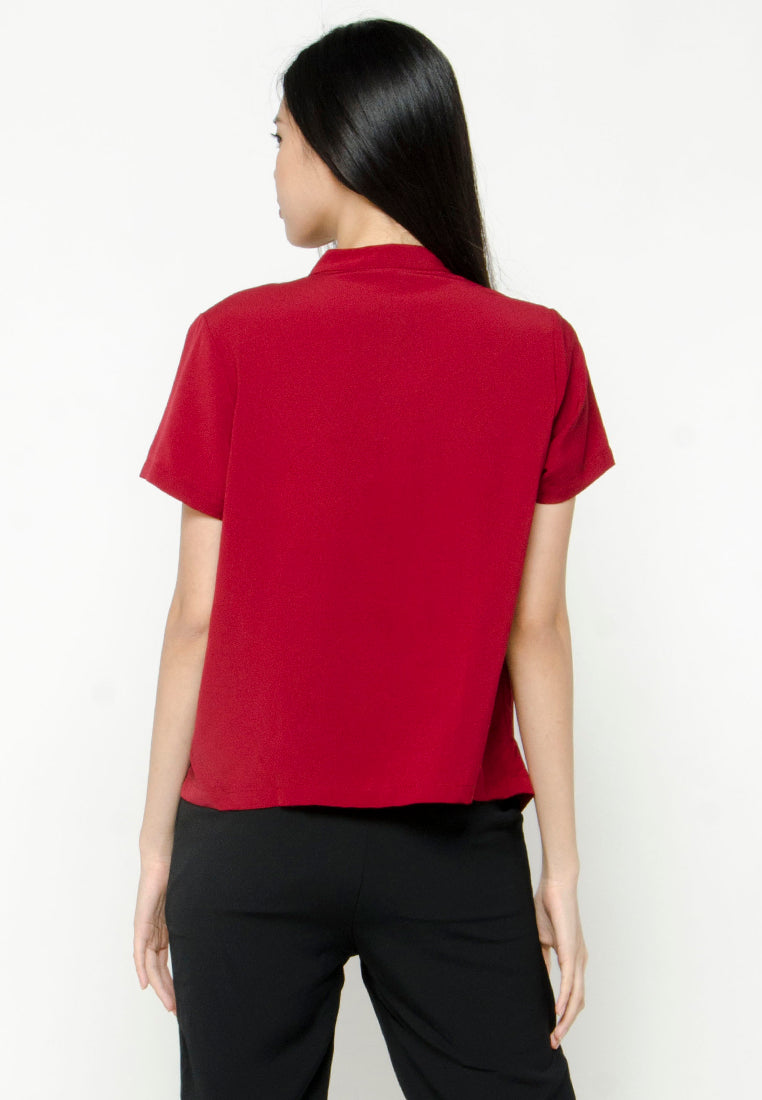 Buttoned Neck Blouse