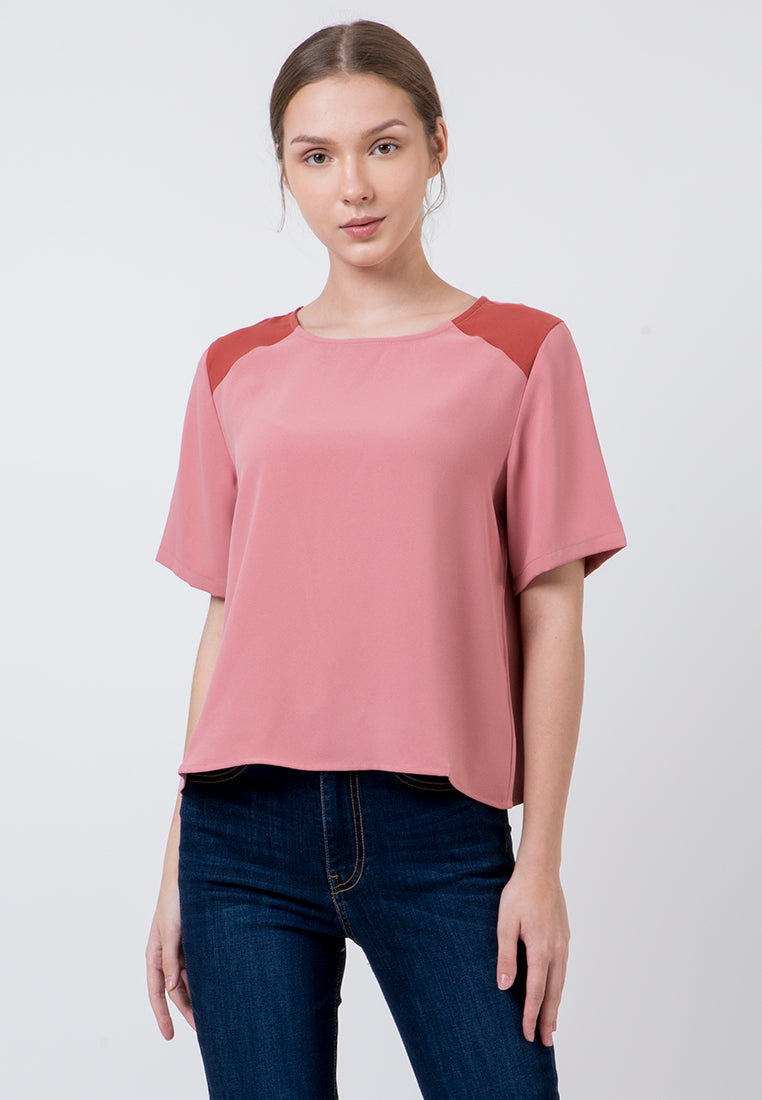 Two Tone Blouse Signature 20D052