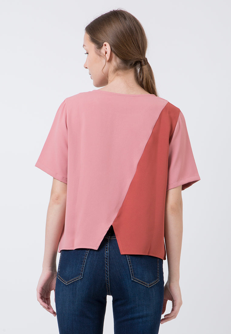 Two Tone Blouse Signature 20D052
