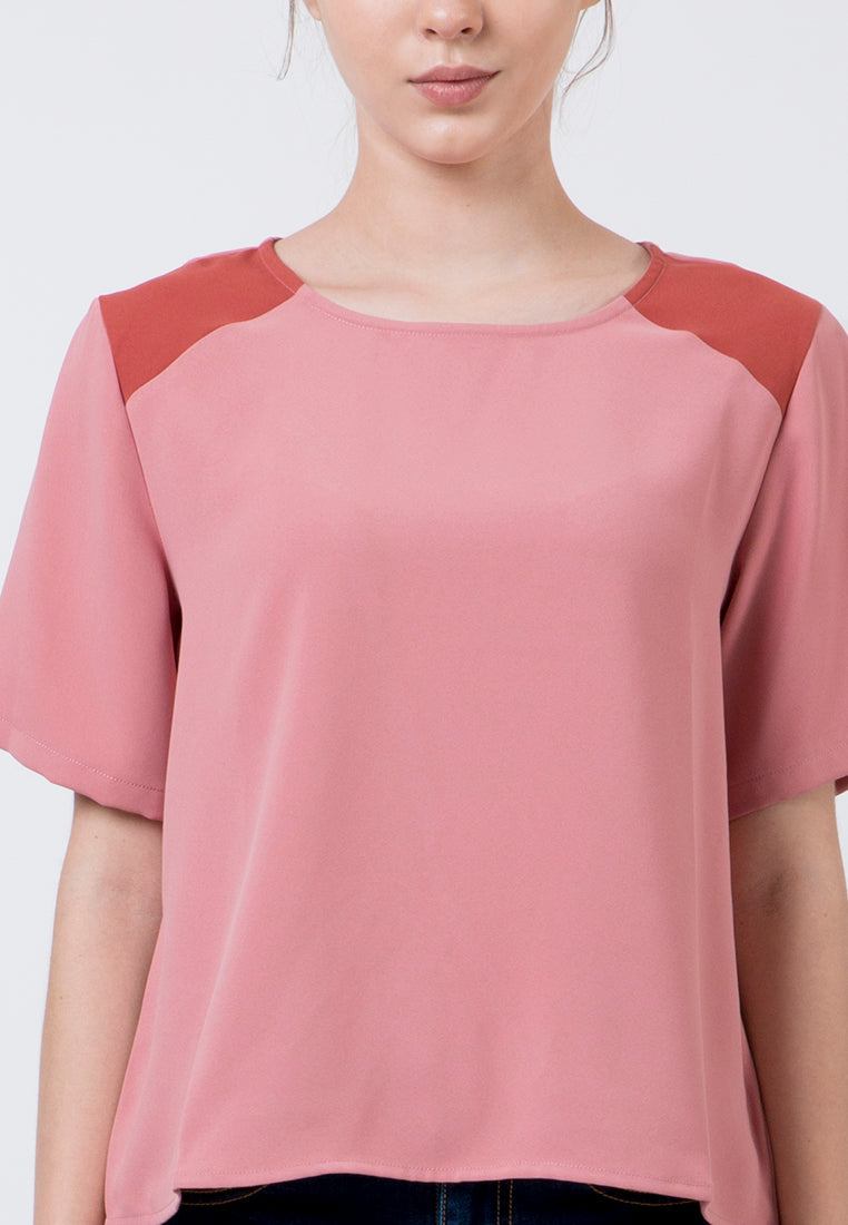 Two Tone Blouse Signature 20D052