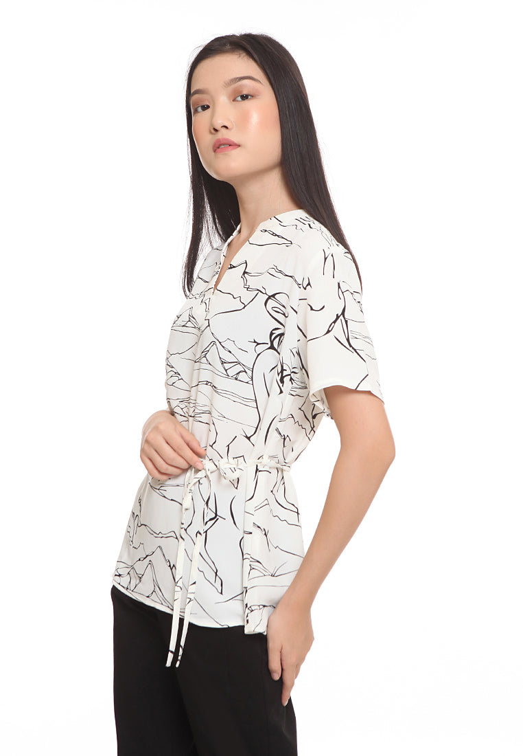 Abstract Print Blouse