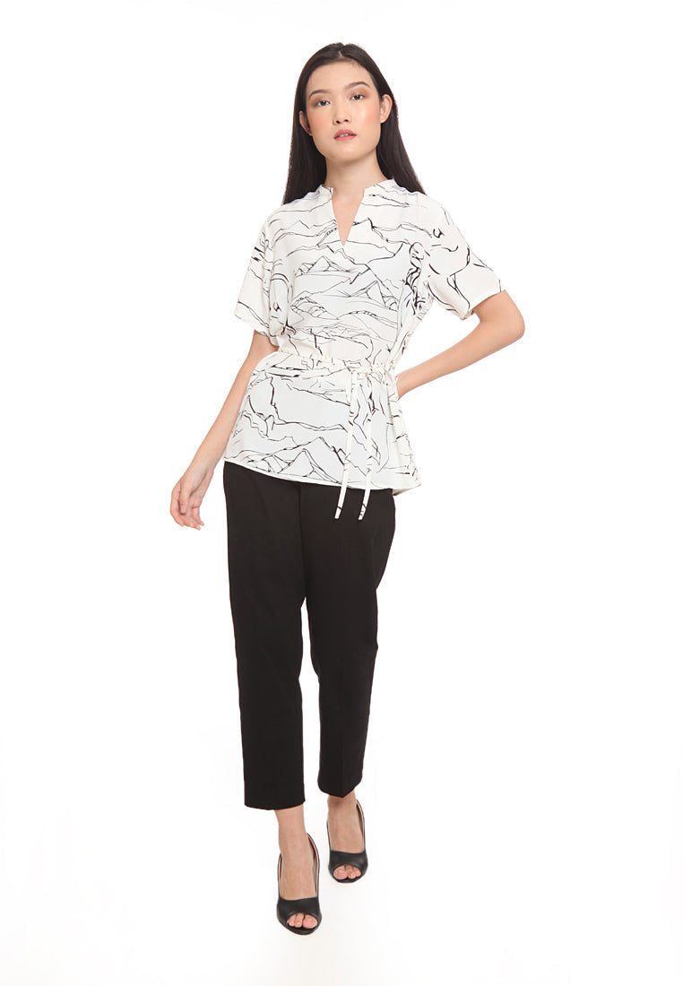 Abstract Print Blouse