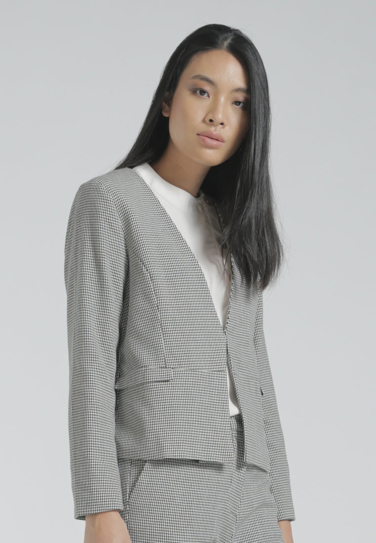 Houndstooth Short Jacket