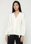 Cardigan with Strap Belt Detail