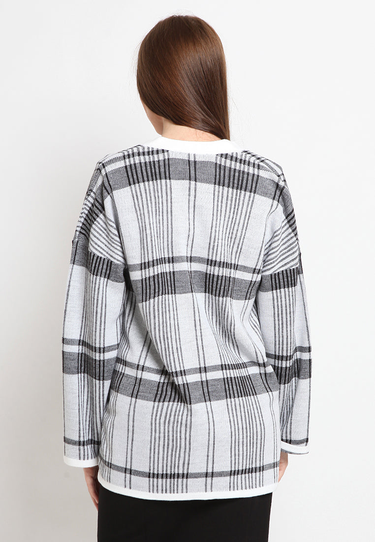 Checked Cardigan