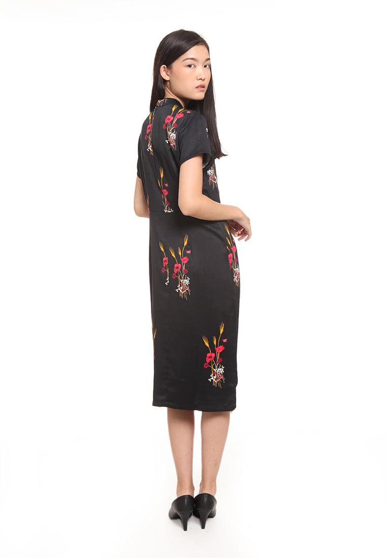 Cheongsam Dress Black