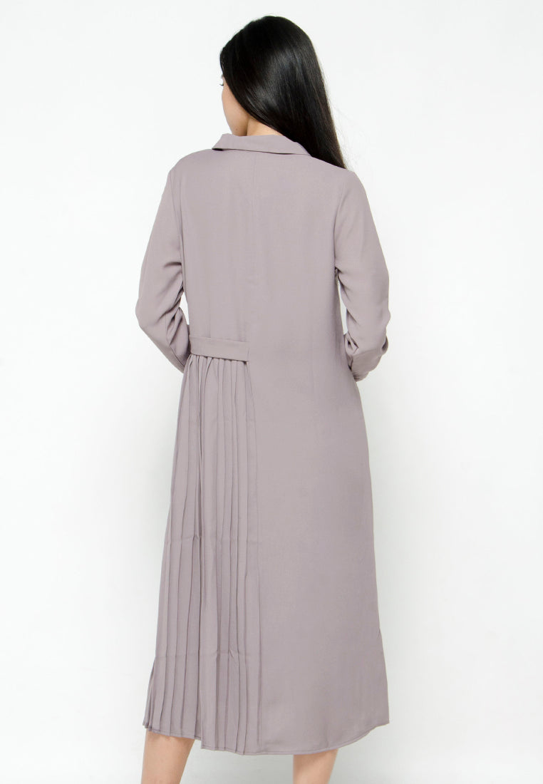 Pleated Midi Dress