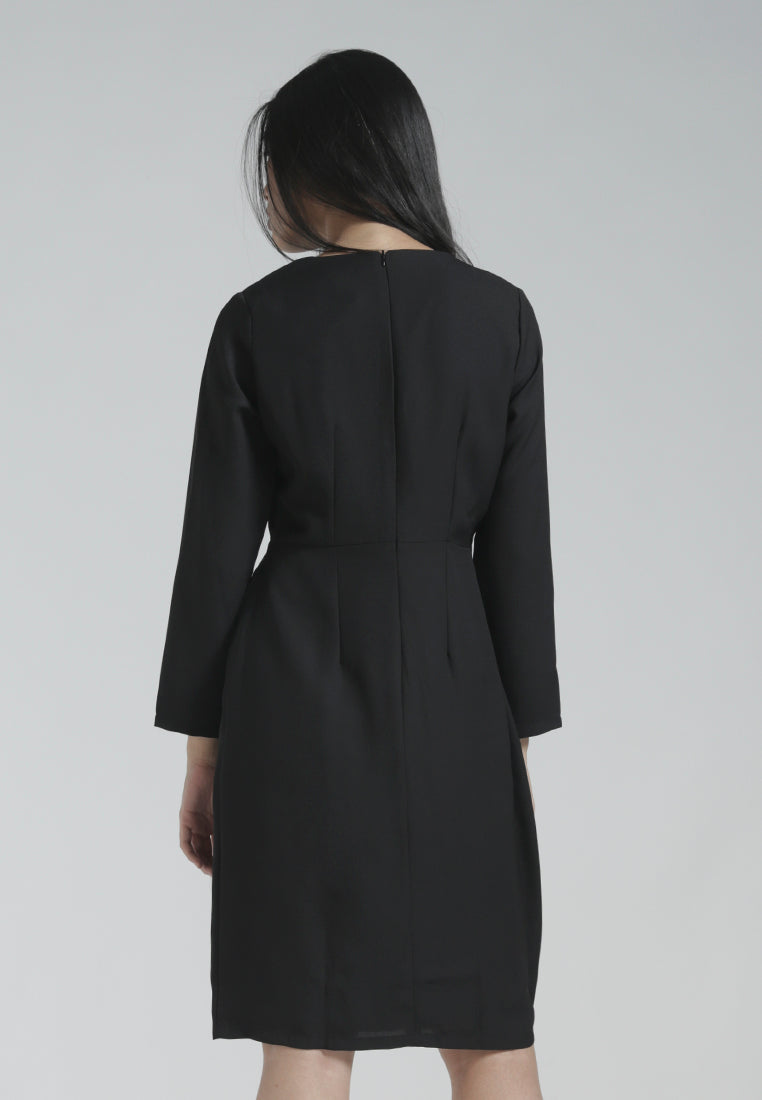 Button Wrap Dress