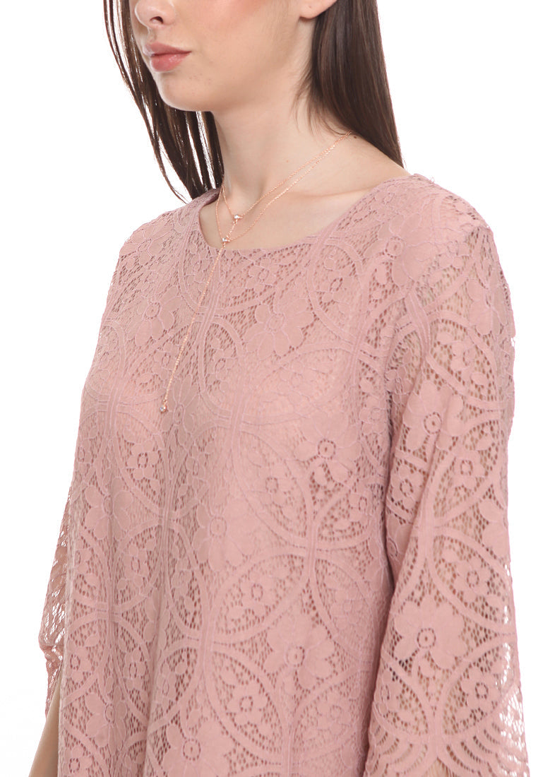 Lace Shift Mini Dress