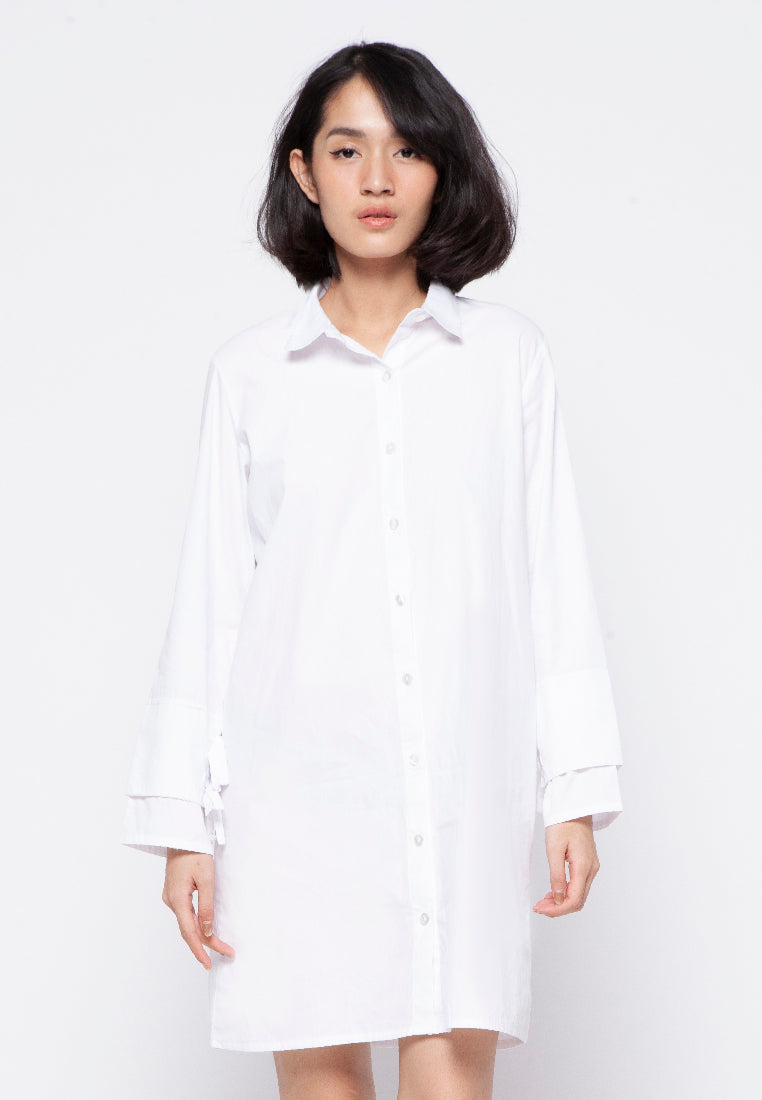 Shirt Dress with Double Cuff Detail