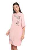 Loose Fitted Dress With Embroidery