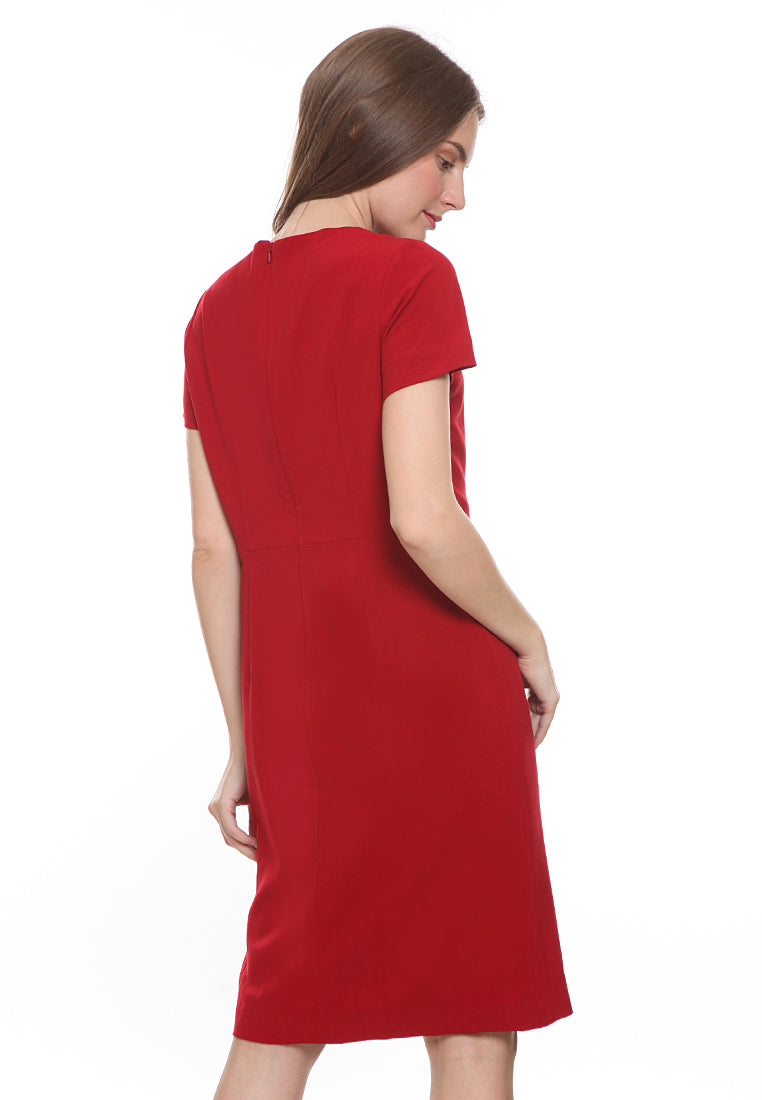Button Detail Midi Dress