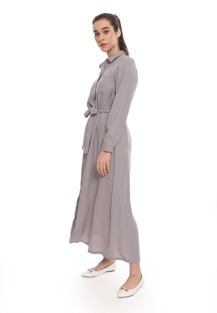 Basic Long Shirt Dress