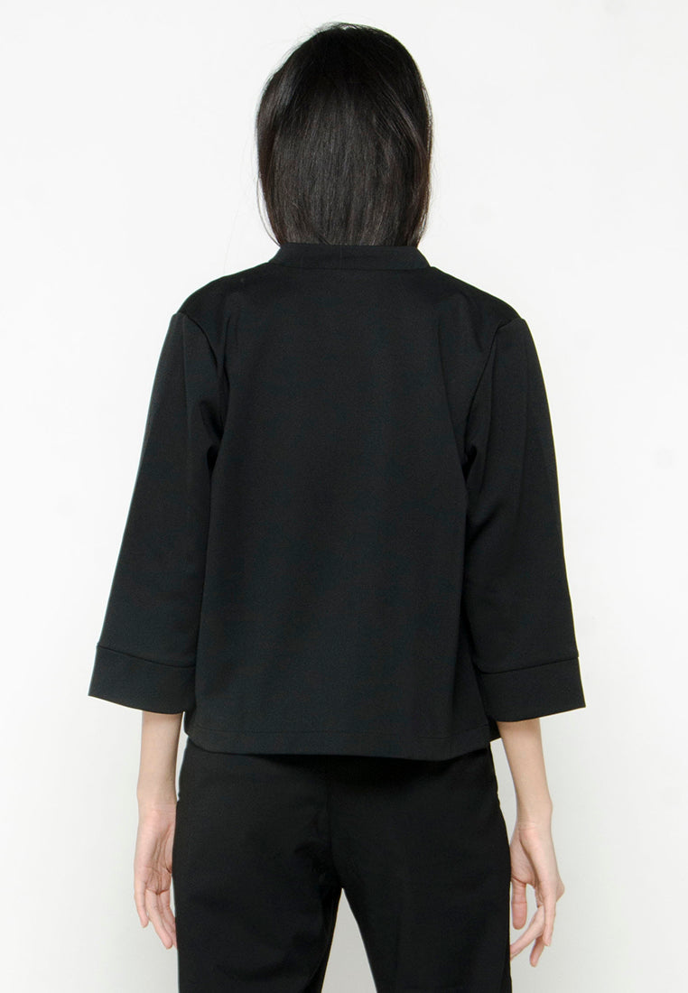 Short Jacket with Shirt Collar