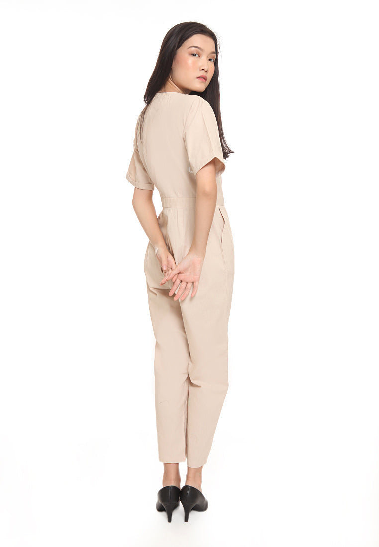 Asymetric Button Jumpsuit