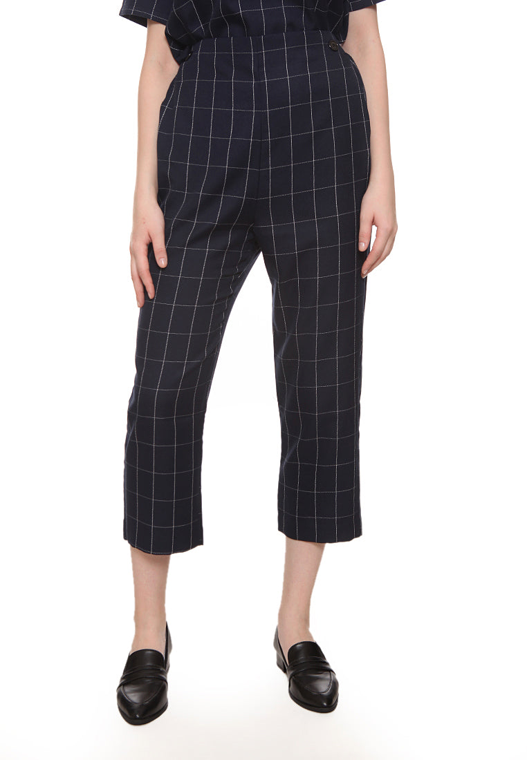 Checked Crop Pants