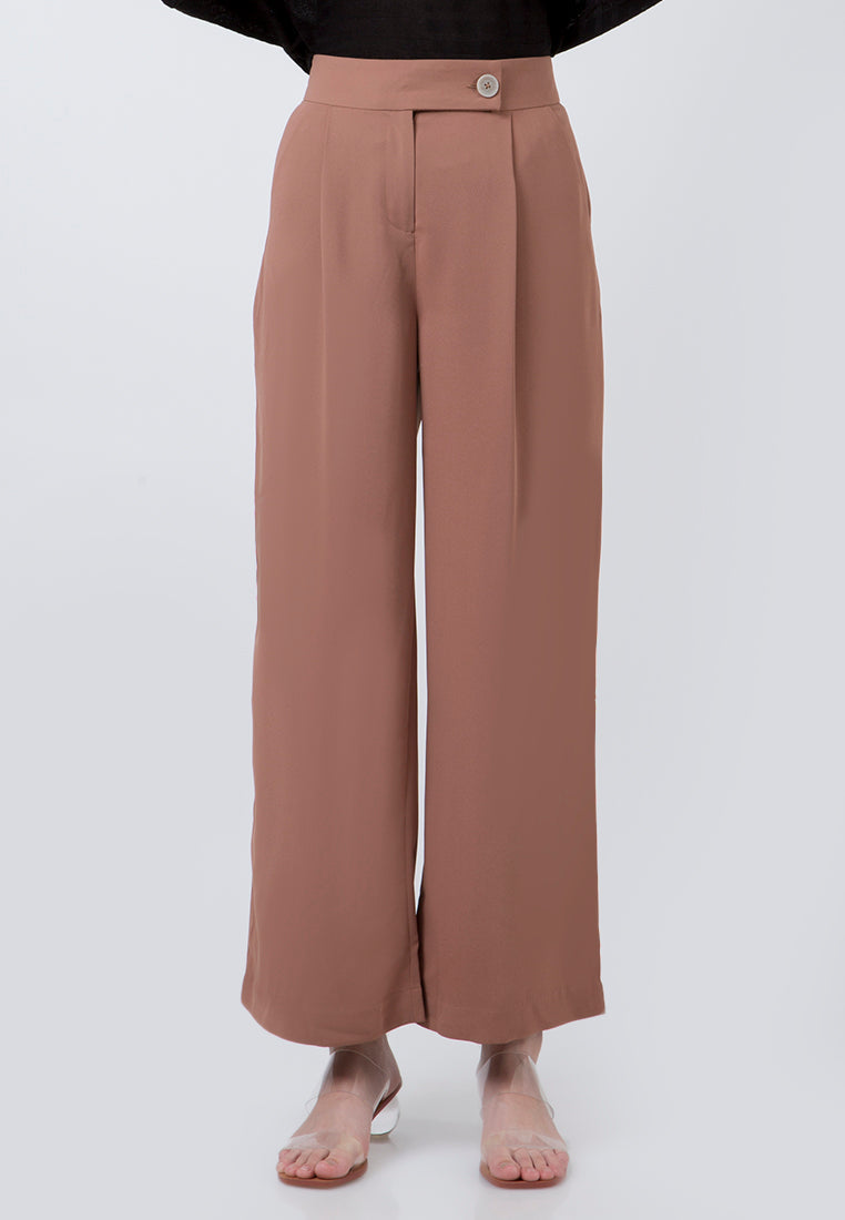 Flare Brown Pants Femme 20D070