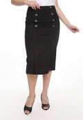 Buttoned Midi Skirt