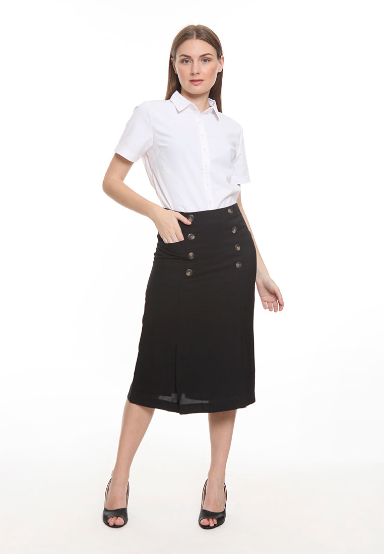 Buttoned Midi Skirt