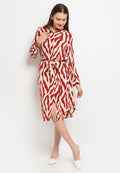 Belted Shirt Midi Dress