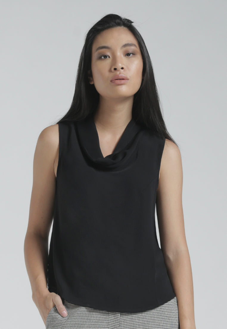 Cowl Neck Sleeveless Top