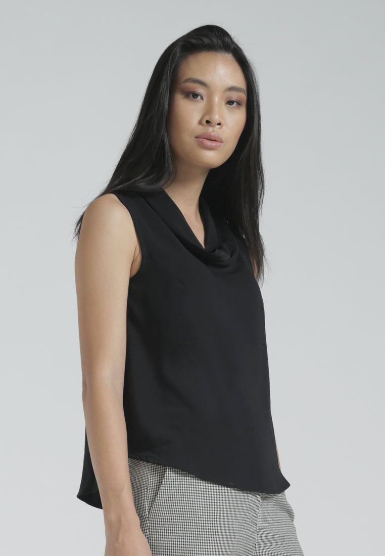 Cowl Neck Sleeveless Top