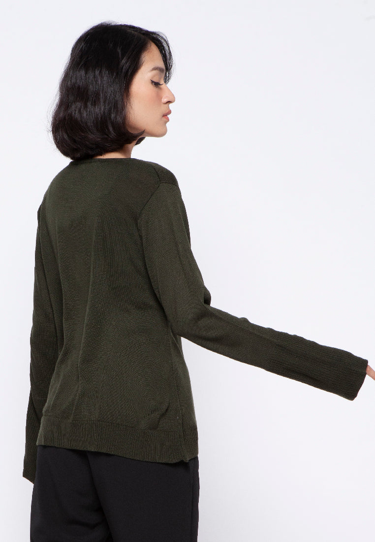 Box Sweater with O-Ring Zipper