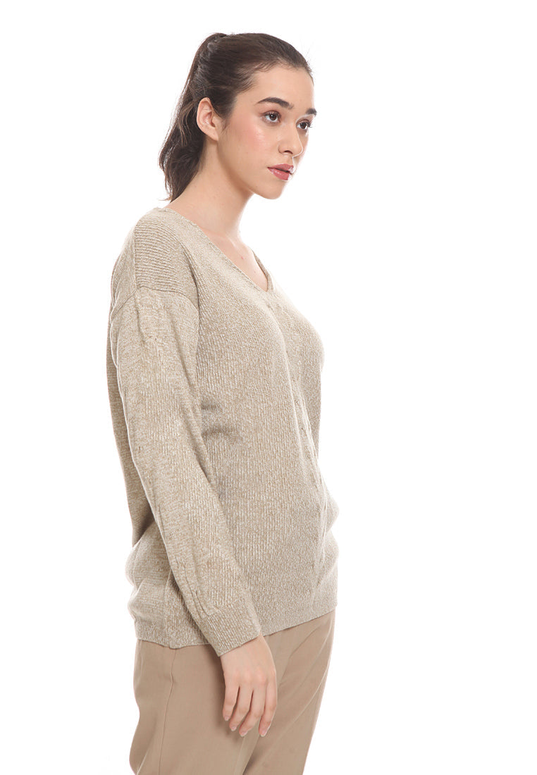 Cable V-Neck Sweater