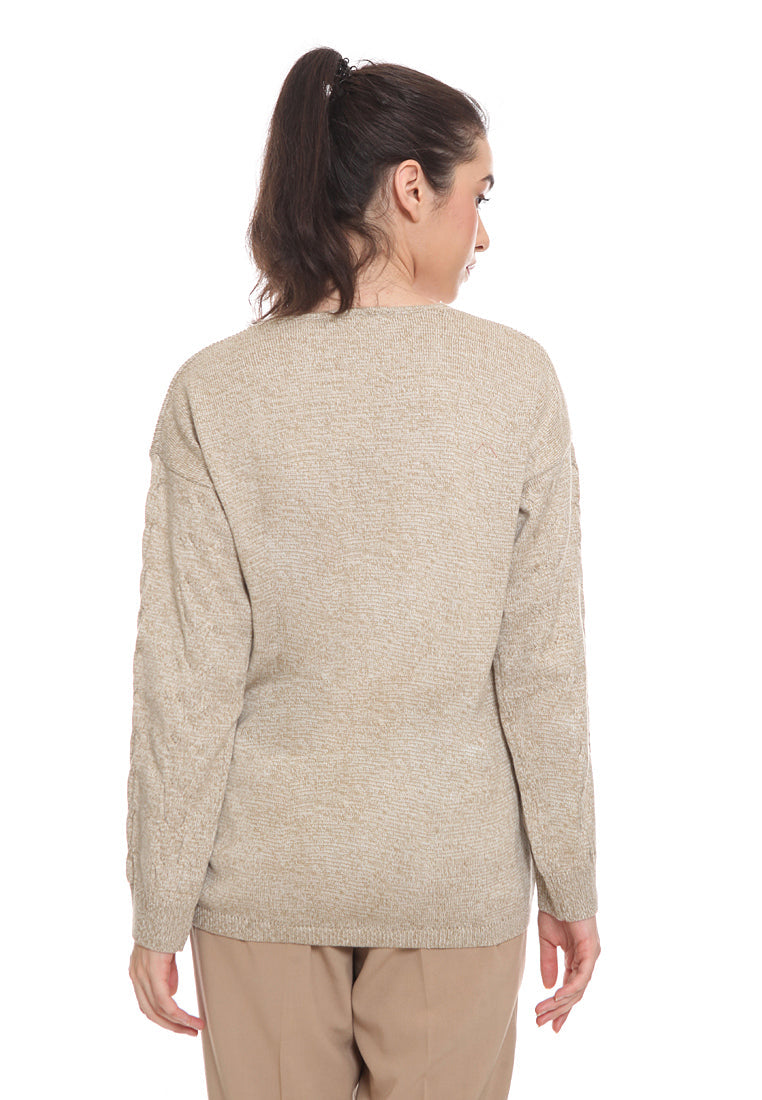 Cable V-Neck Sweater