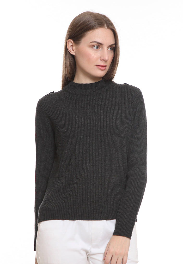 Basic Sweater with Epaulet