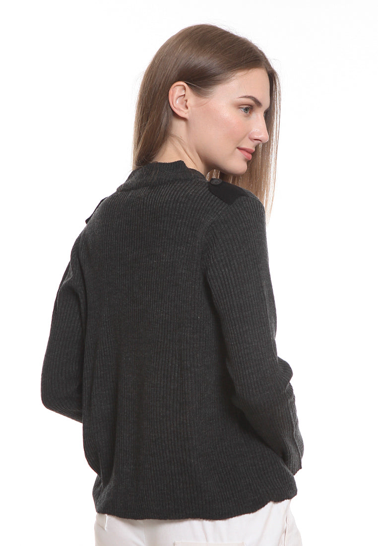 Basic Sweater with Epaulet
