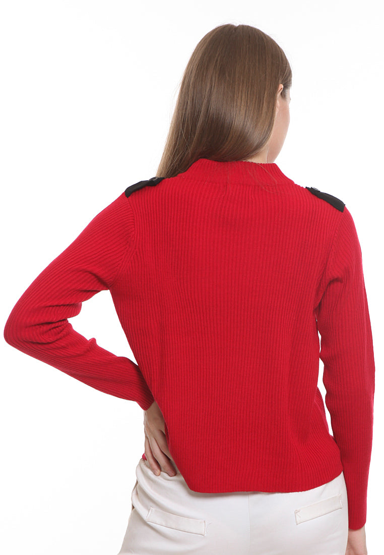 Basic Sweater with Epaulet