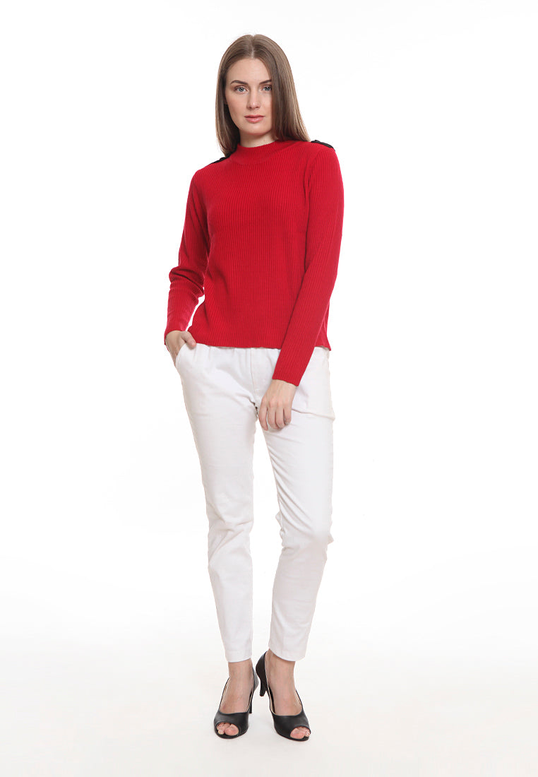 Basic Sweater with Epaulet