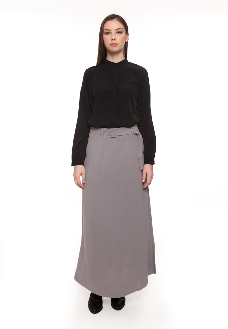 Highwaist A-line Maxi Skirt