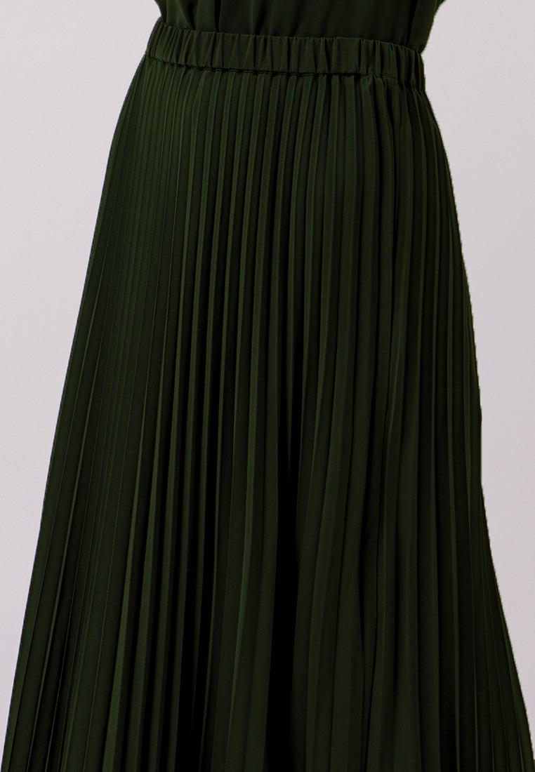 Pleated Maxi Skirt