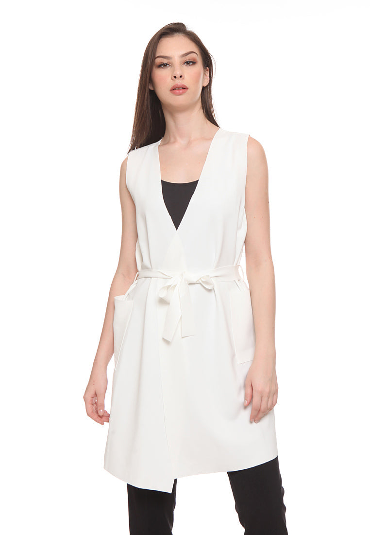 Long Vest with Belt