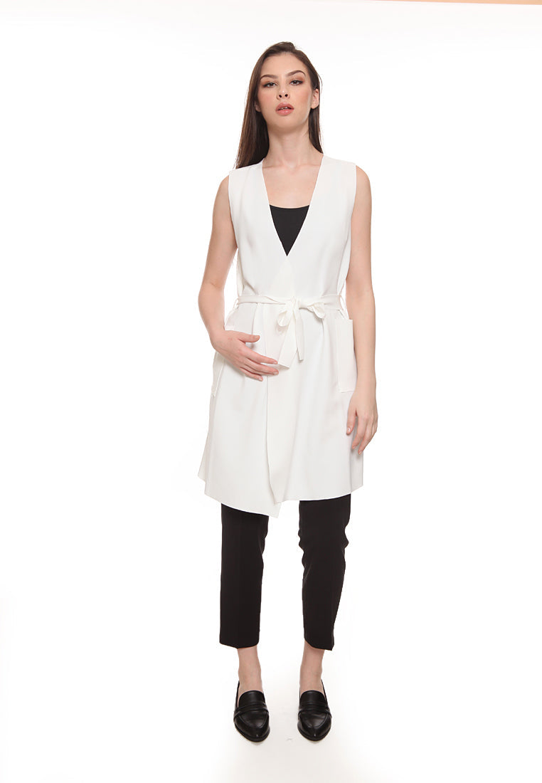 Long Vest with Belt