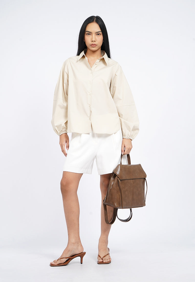 Brown Leather Backpack