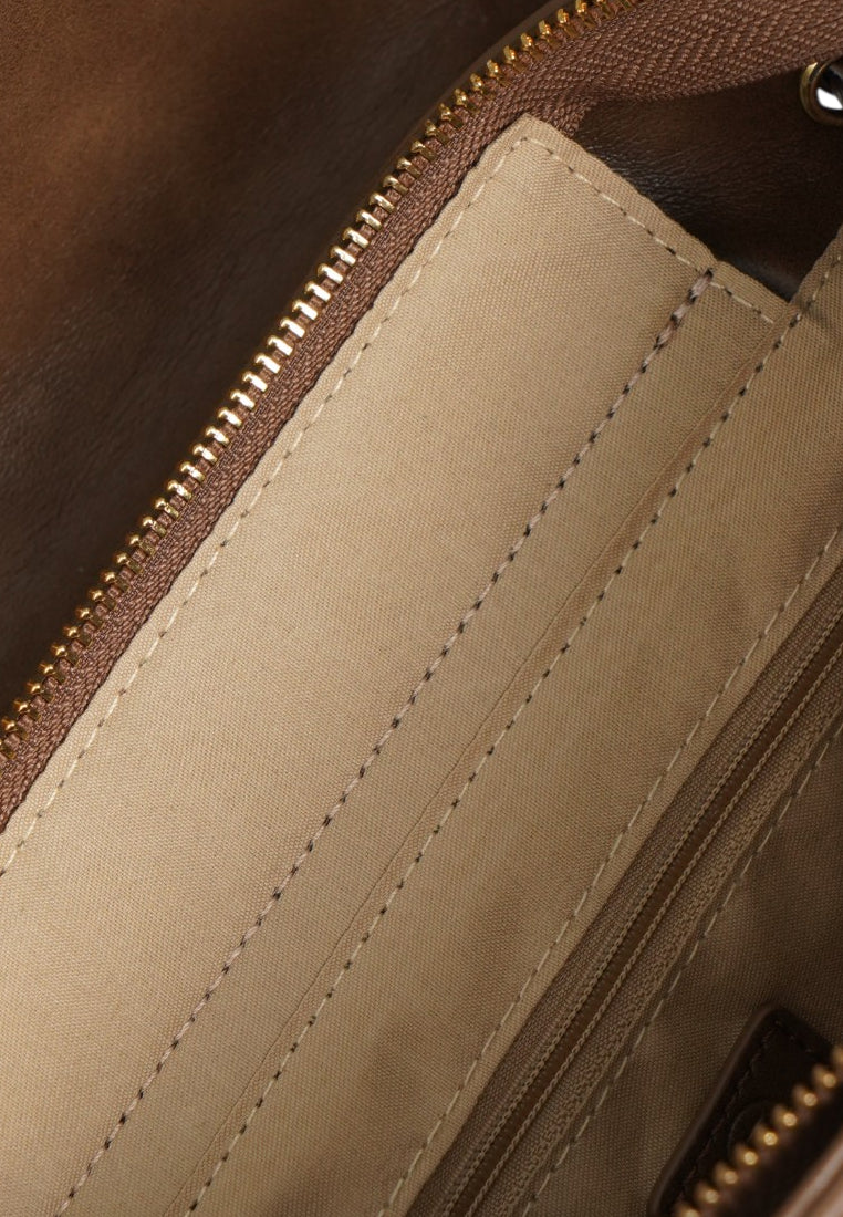 Brown Leather Backpack