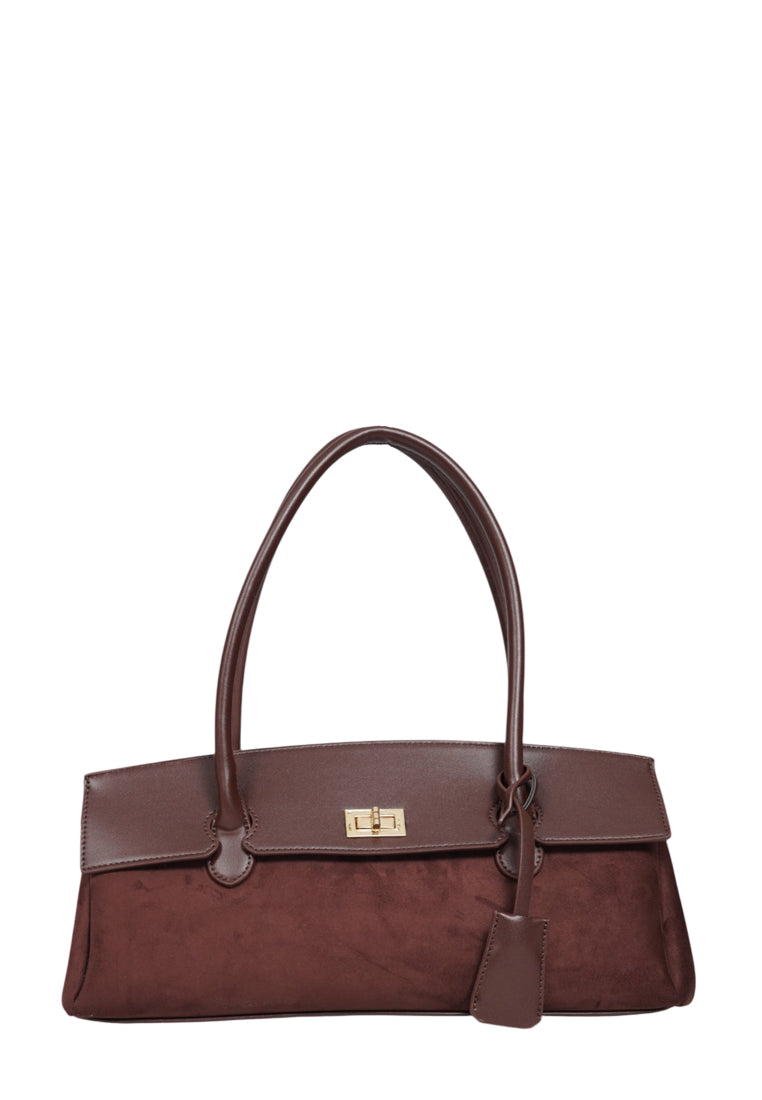 Dark Brown Leather Shoulder Bag