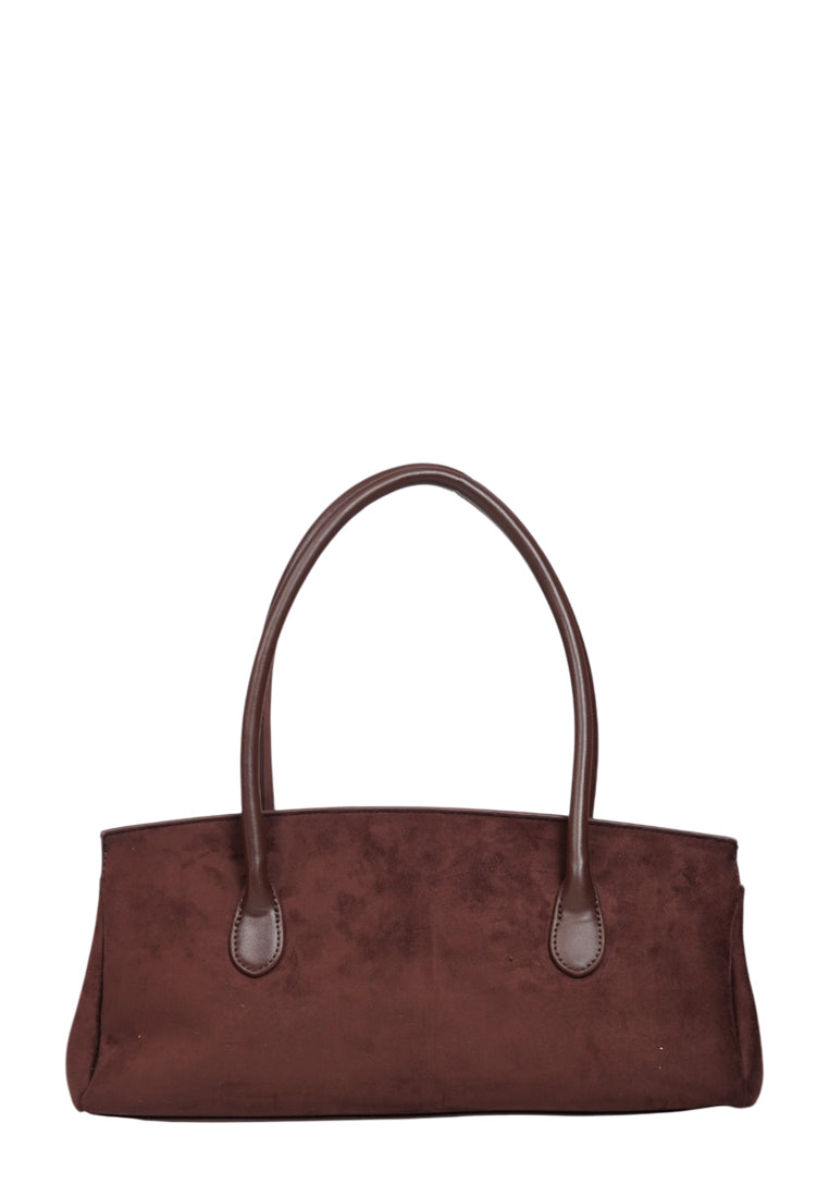 Dark Brown Leather Shoulder Bag