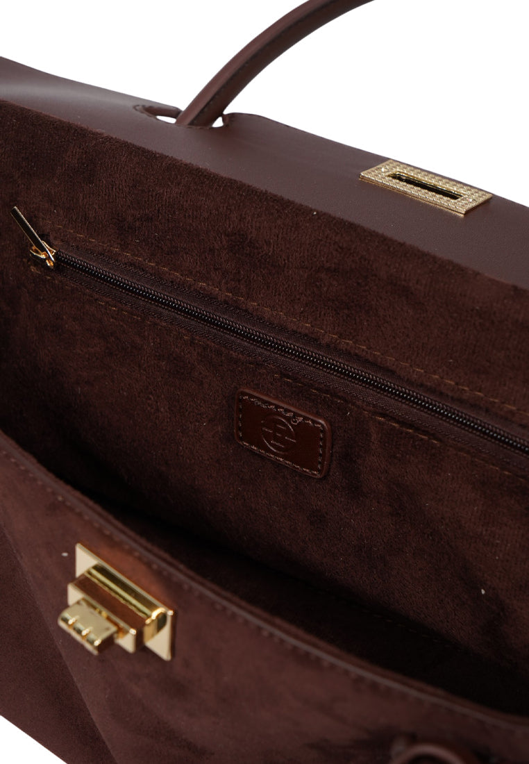 Dark Brown Leather Shoulder Bag